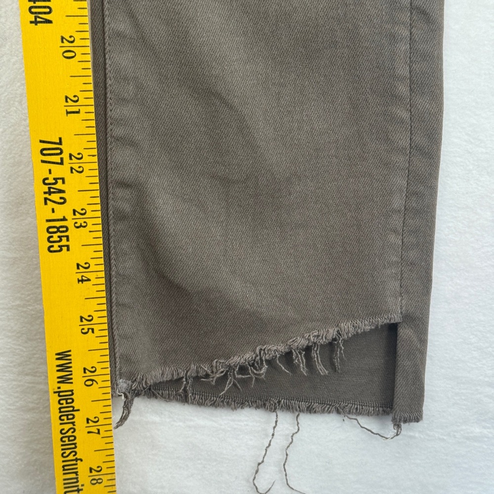 Mother High Waisted Rascal Ankle Step Fray Jeans Women 27 Green Mid Rise Stretch - Picture 7 of 11